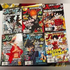 Shonen  Jump Magazine Lot of 6 • Prison Break Bleach  One Piece • No Promo Cards